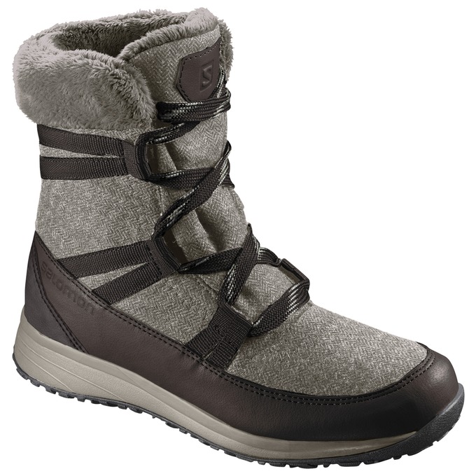 SALOMON HEIKA CS WP Philippines - Men's Winter Boots - Dark Grey/Black | 598467-HGO